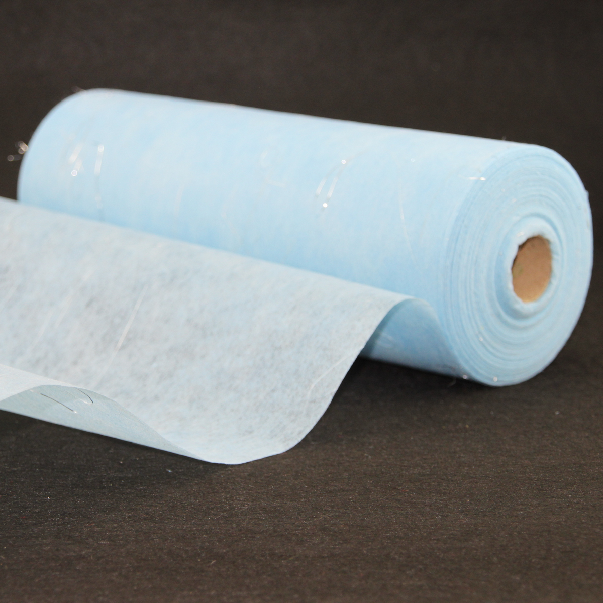 Fleece-Manschettenrollen – Hellblau mit silber