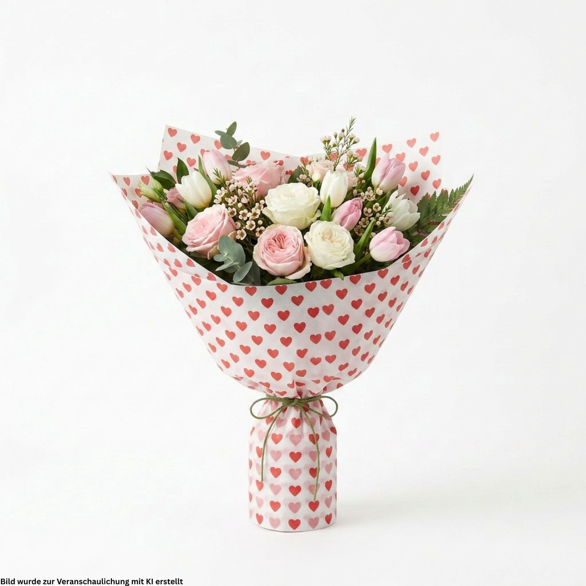 "Sweet Hearts" Papier – rot auf Pergamin (40g)