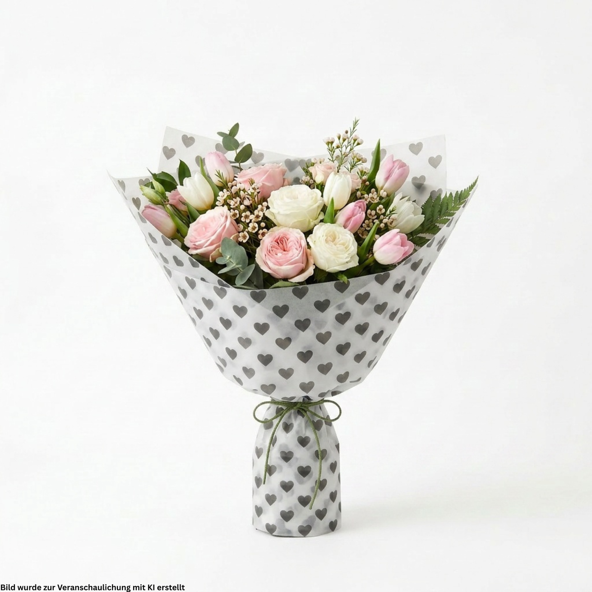 "Sweet Hearts" Papier – schwarz auf Pergamin (40g)