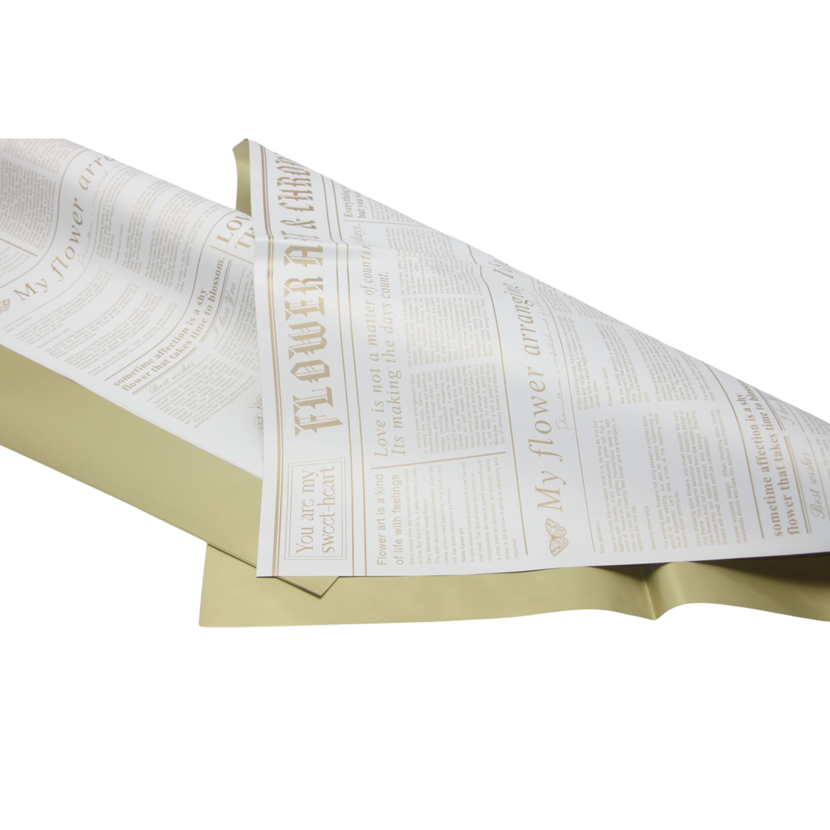 "Transmatt" Paperlook – Newsexpress Weiß- gold