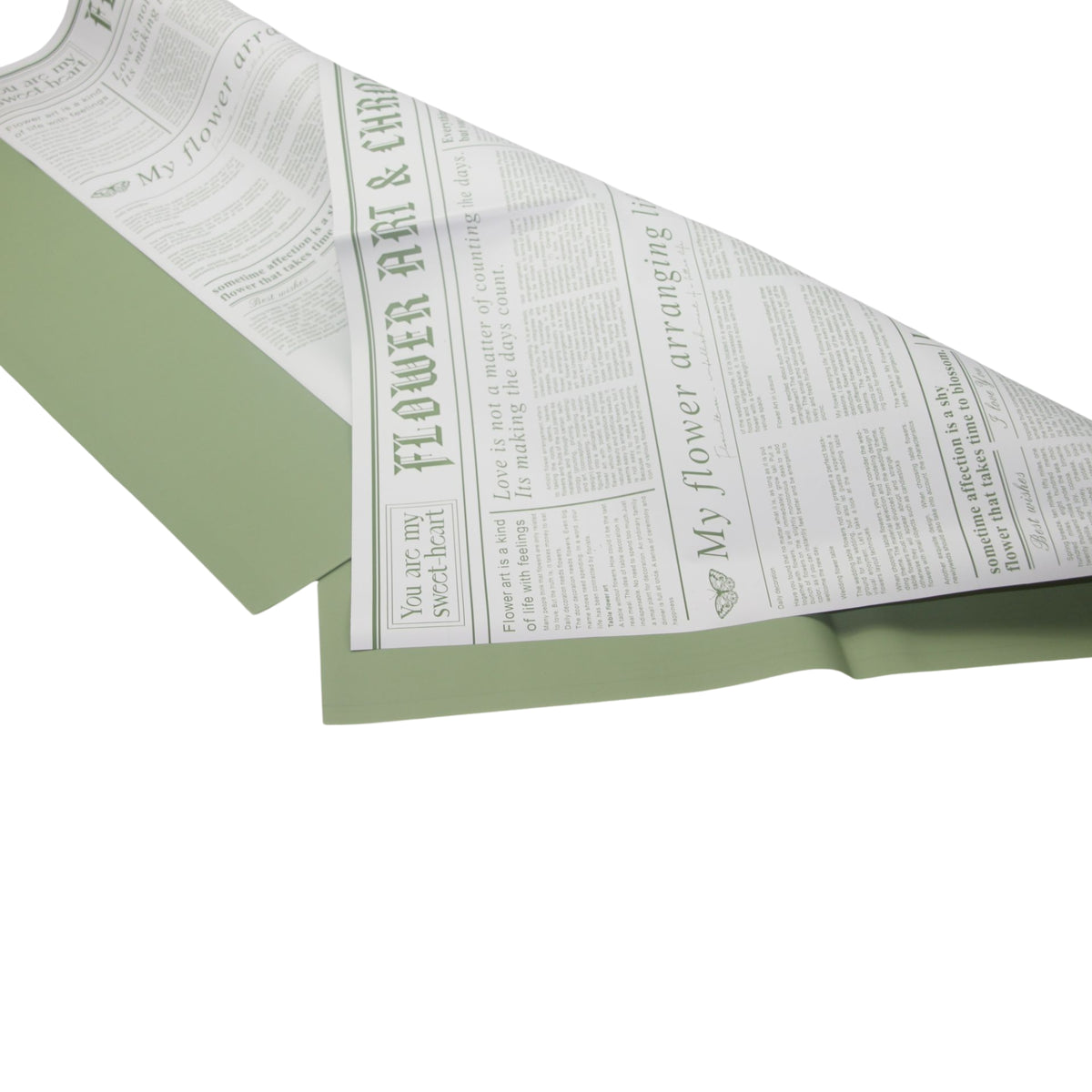 "Transmatt" Paperlook – Newsexpress Weiß- grün