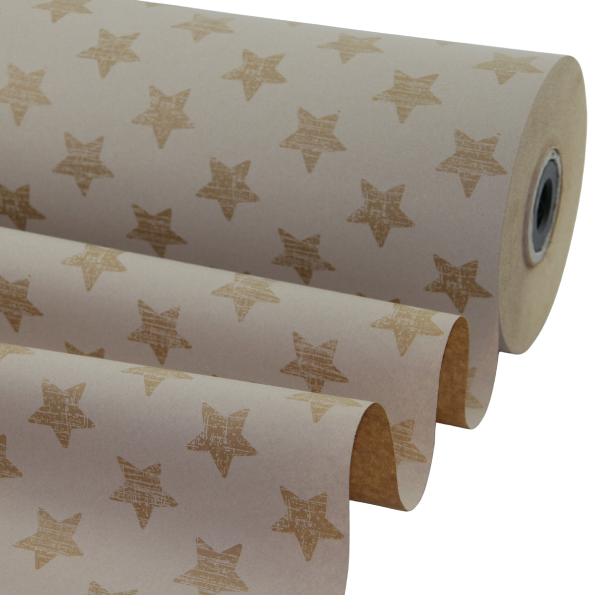 Papierkollektion Weihnachten – Shabby Stars weiß/braun
