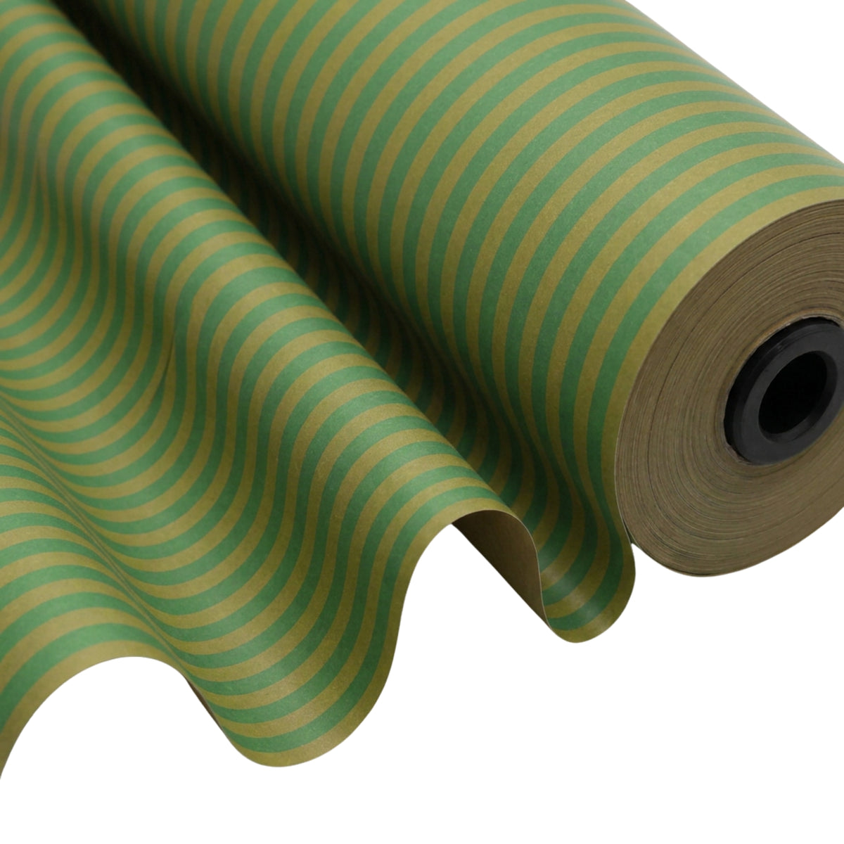 Papierkollektion Weihnachten – Streifen tannengrün-gold