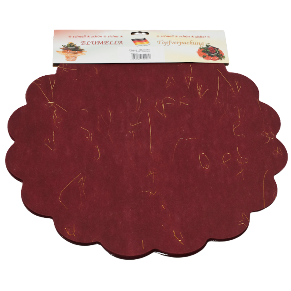 Blumella – Bordeaux mit gold Fäden