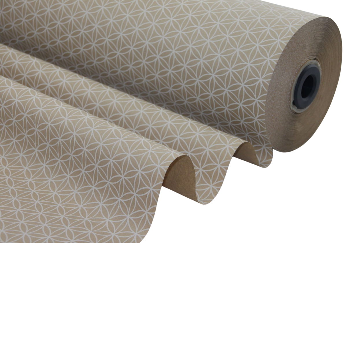 Ganzjahres-Kollektion Neutraldruck – Lebensblume weiß-braun velin