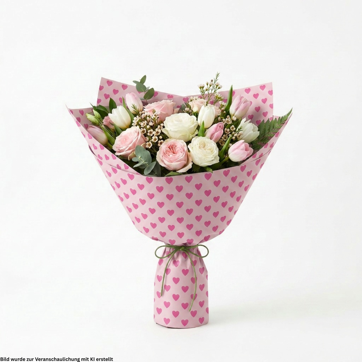"Sweet Hearts" Papier – pink auf rosa (45g)