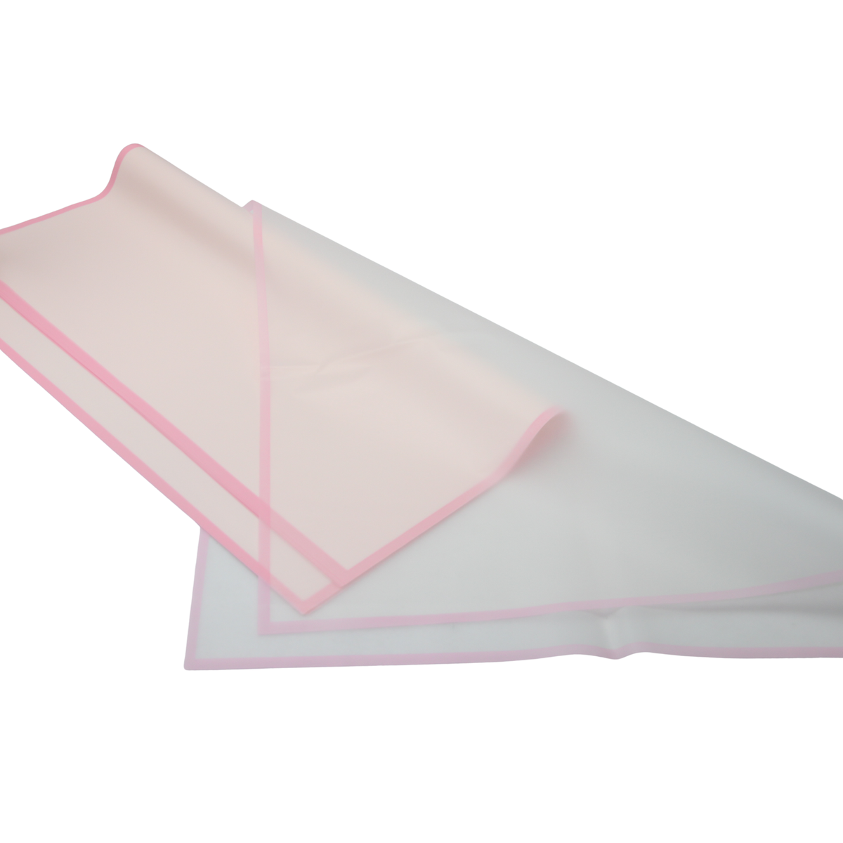"Transmatt" Paperlook – UNI rosa mit rosa Rahmen