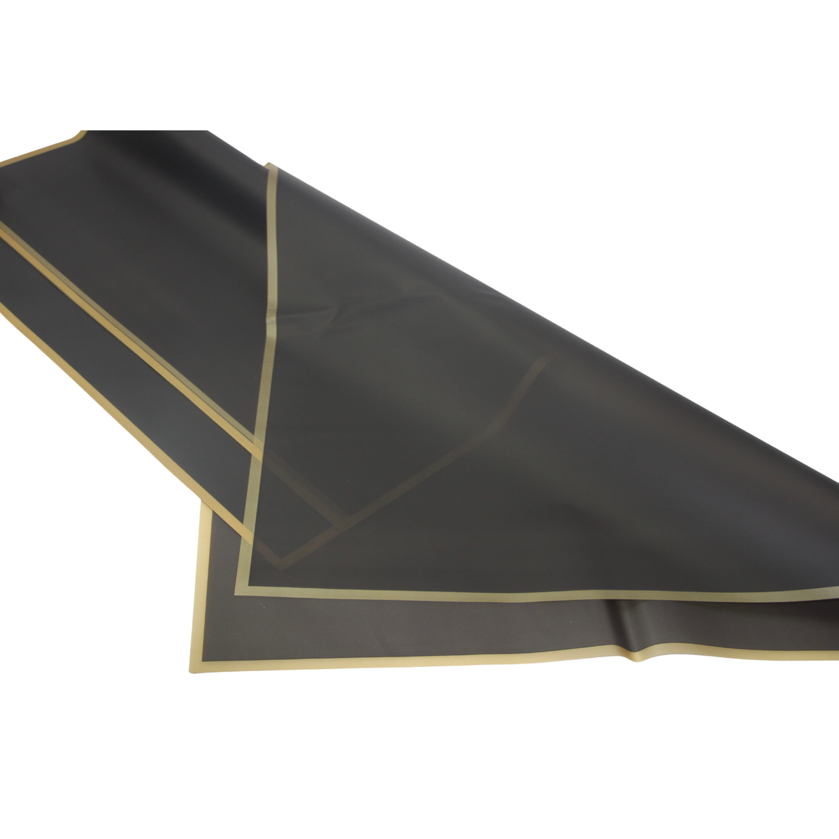 "Transmatt" Paperlook – UNI schwarz mit gold Rahmen