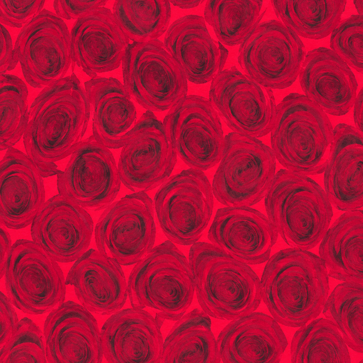 Ganzjahres-Kollektion Neutraldruck – Farbmuster Rosen schwarz rot