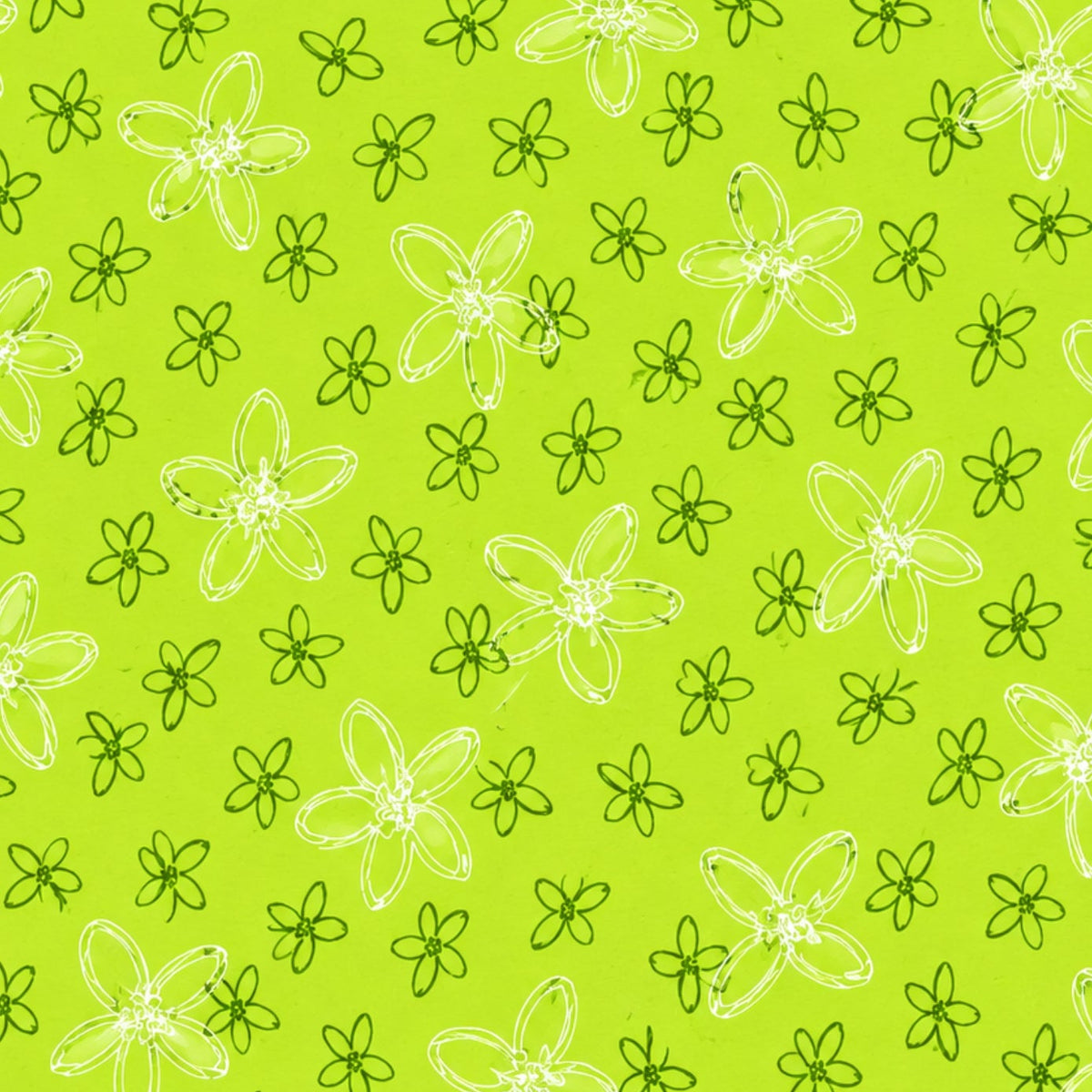Ganzjahres-Kollektion Neutraldruck – Farbmuster Petit Fleur grün