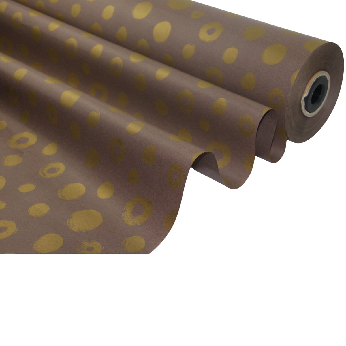 Papierkollektion Weihnachten – Tupfen schokobraun/gold