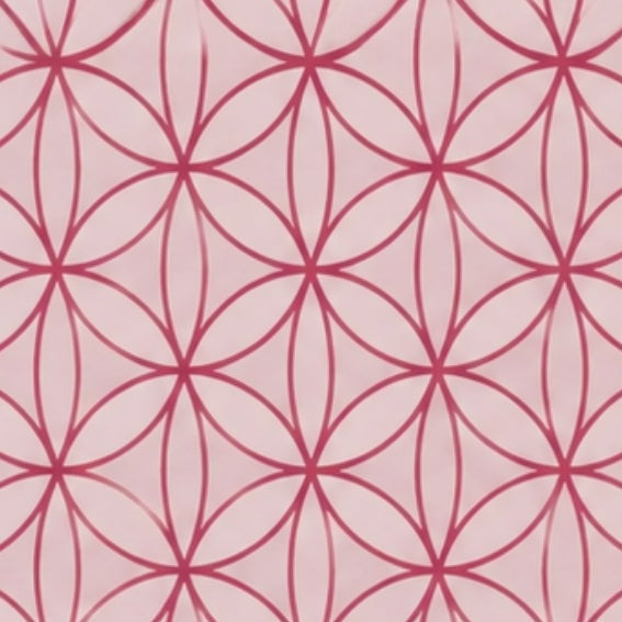 Ganzjahres-Kollektion Neutraldruck – Farbmuster Lebensblume rosa