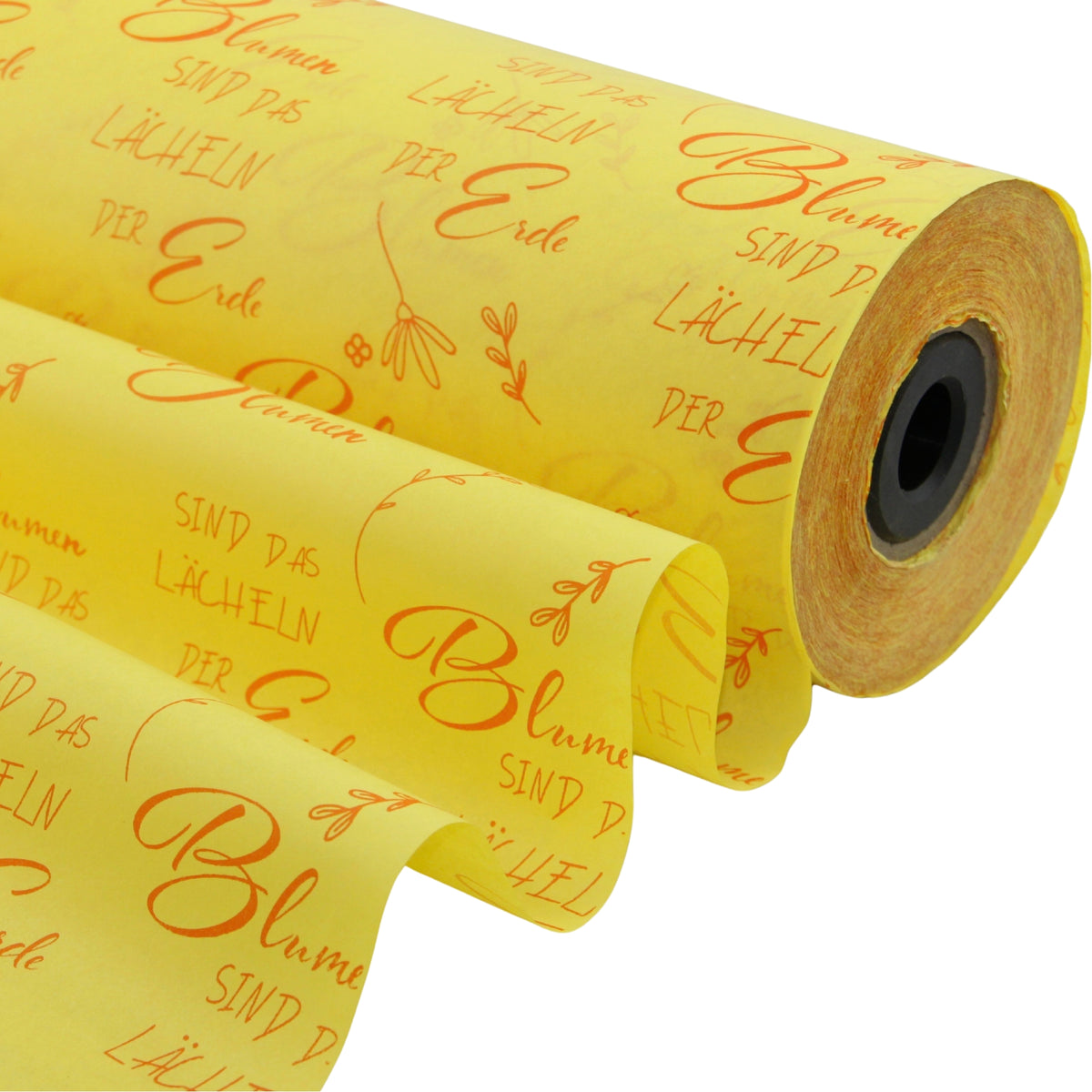 Ganzjahres-Kollektion Neutraldruck – Blumenlächeln gelb