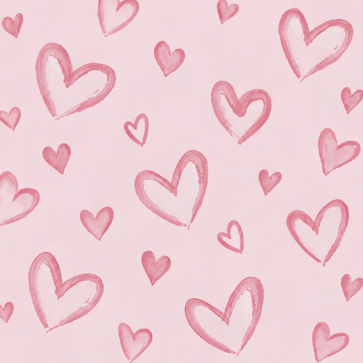 Ganzjahres-Kollektion Neutraldruck – Farbmuster Herzen rosa pink