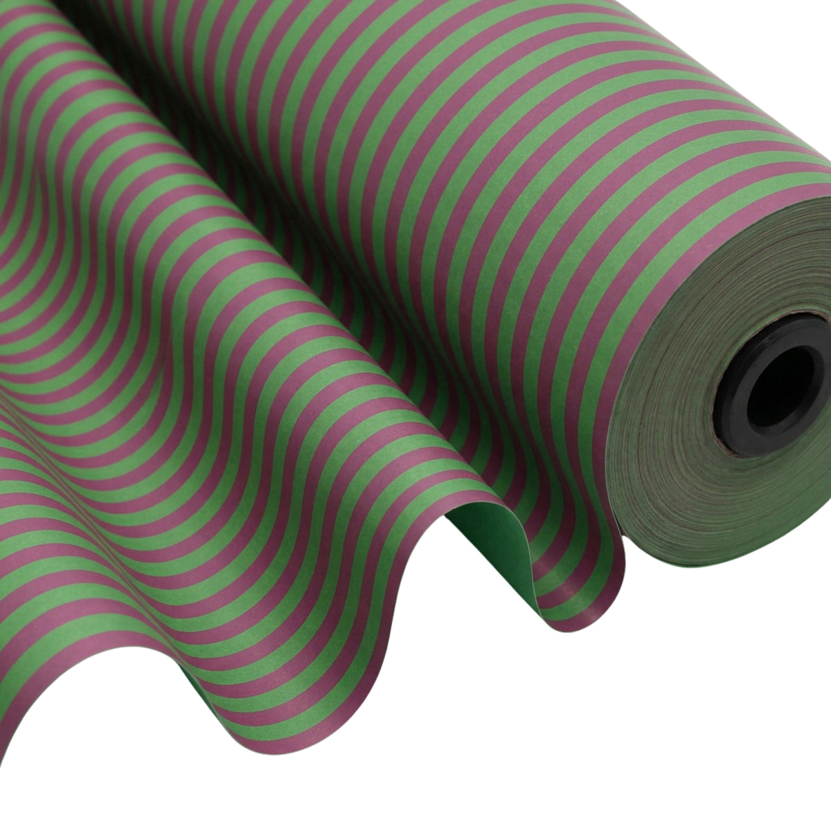 Papierkollektion Weihnachten – Streifen tannengrün-heideviolett