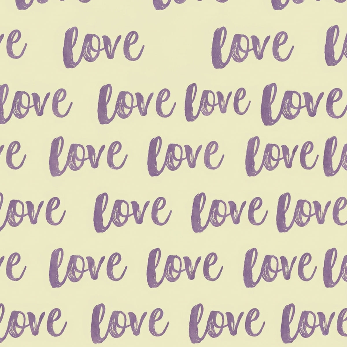 "Love" Papier – Farbmuster lavendel vanille