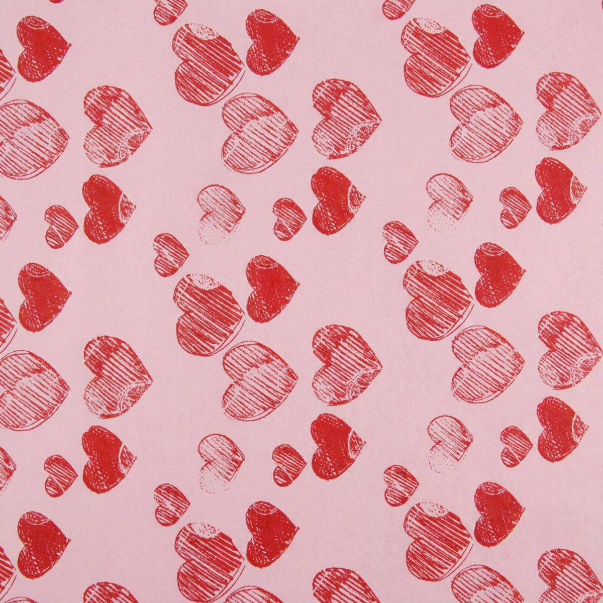 Manschettenpapier Dekor – Farbmuster Herzen rosa rot