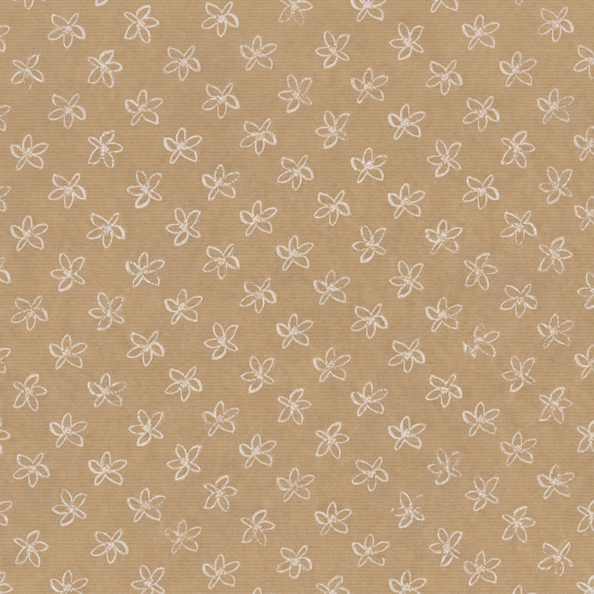 Manschettenpapier Dekor – Farbmuster Petit Fleur weiß auf braun