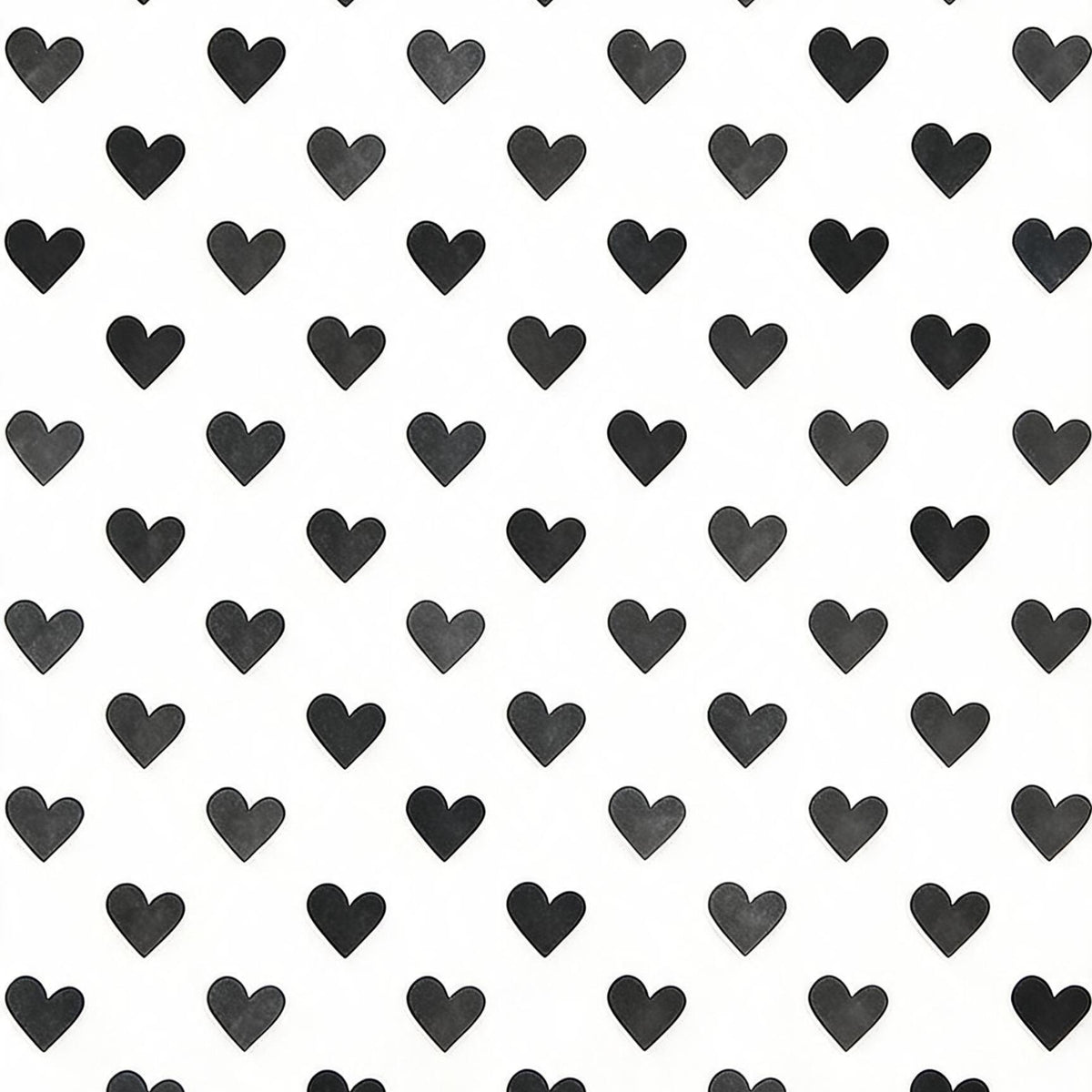 "Sweet Hearts" Papier – Farbmuster schwarz auf Pergamin (40g)